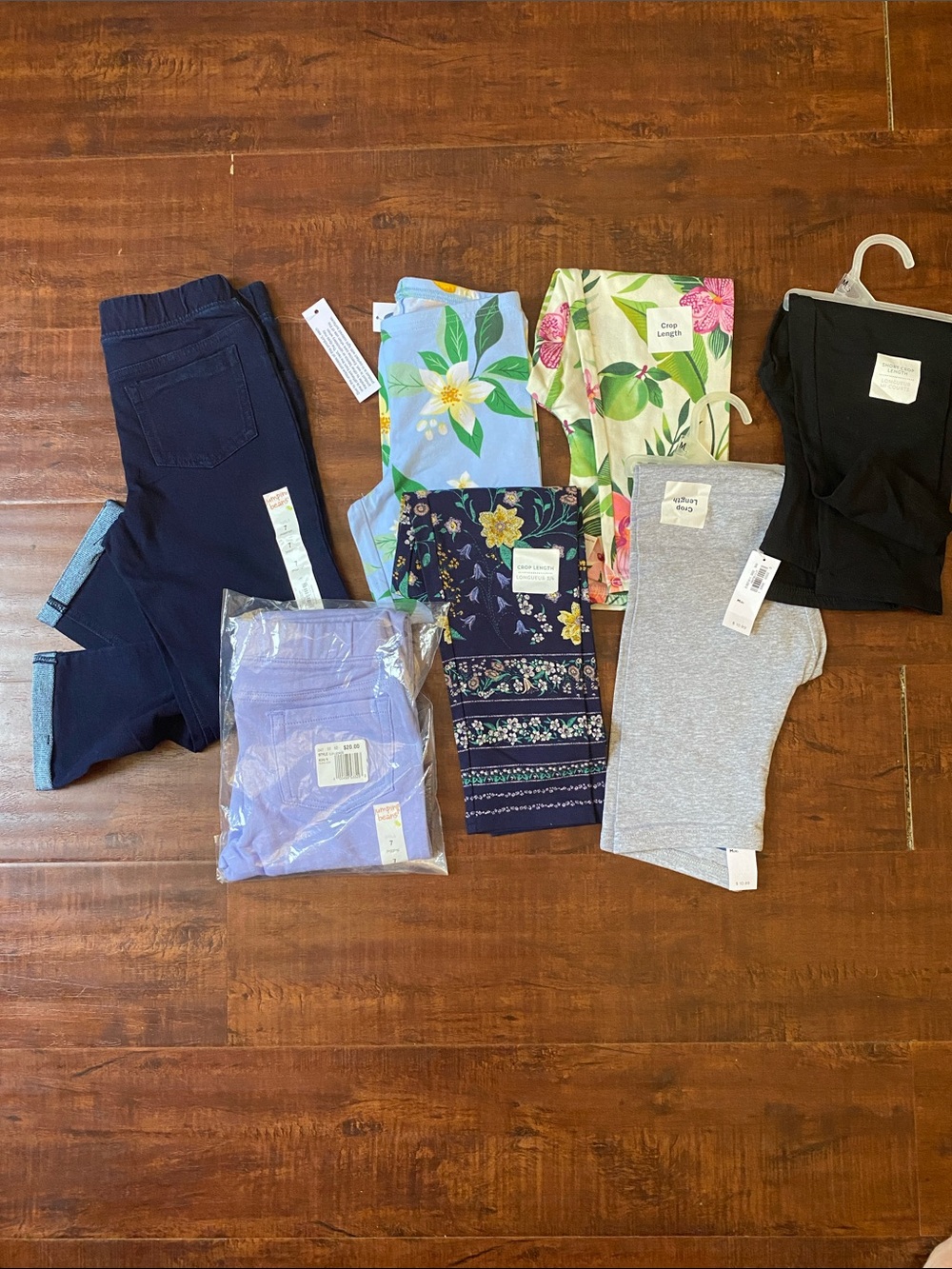 Back to school 7 Pc BUNDLE Jumping Beans Girls Leggings and Jeggings size 7